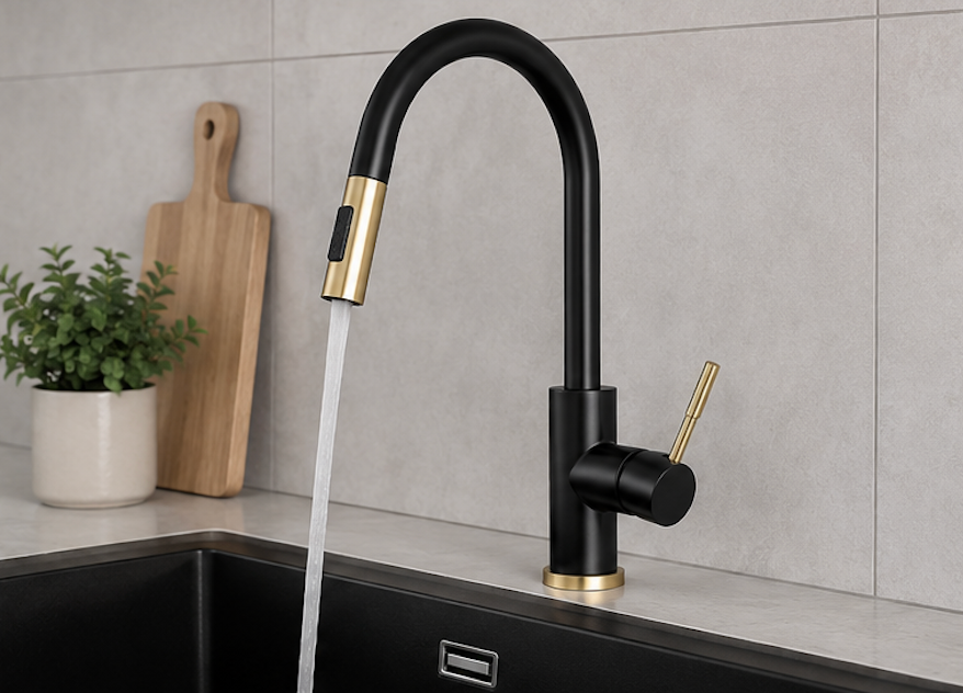 Robinet de Cuisine Intelligent Tactile à Douchette Extractible – Évier Rotation 360°