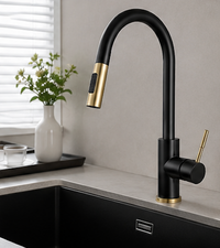 Robinet de Cuisine Intelligent Tactile à Douchette Extractible – Évier Rotation 360°